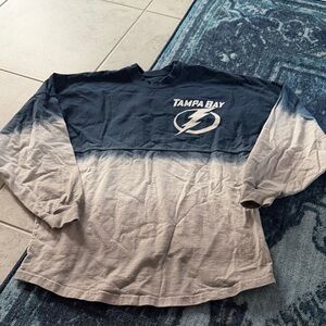 Fanatics Navy Pullover Sweatshirt with NHL Neck Print